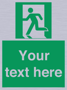 Custom Emergency Exit Left Sign
